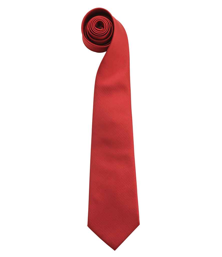 Premier 'Colours' Fashion Tie PR765 in Burgundy – front