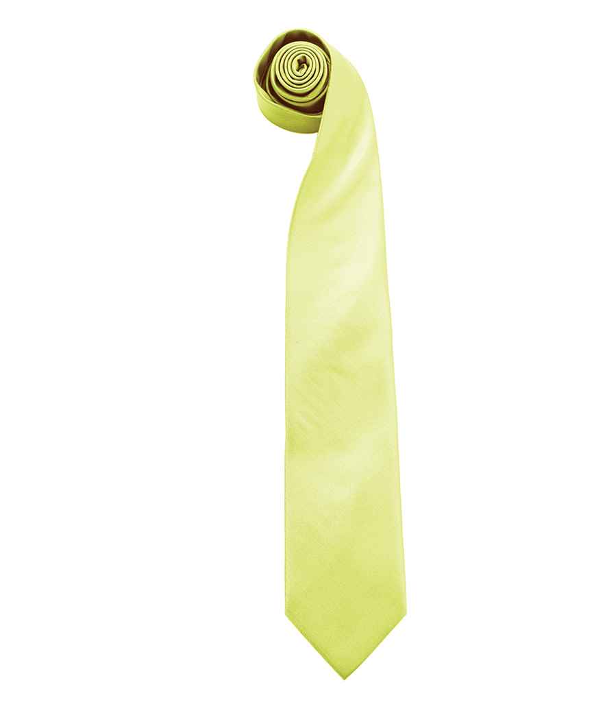 Premier 'Colours' Fashion Tie PR765 in Lime Green – front