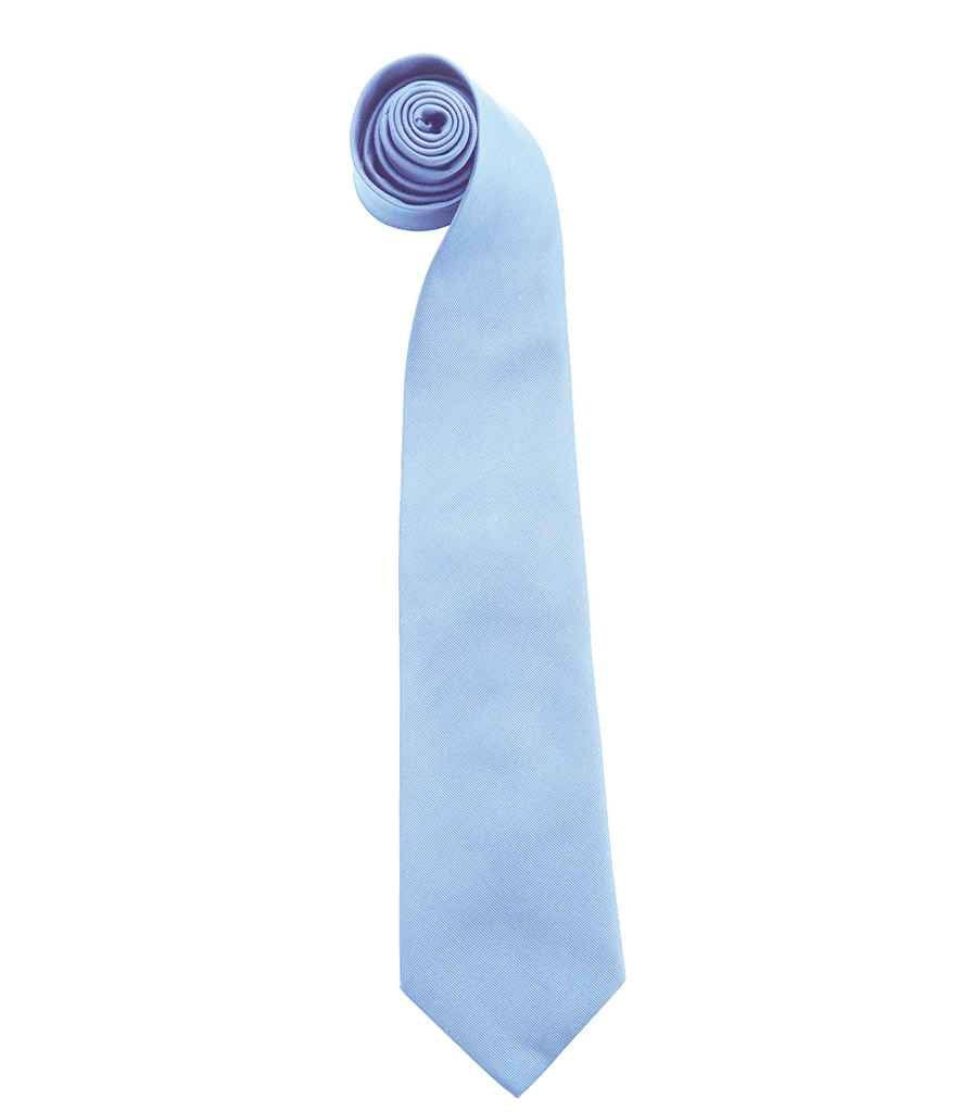Premier 'Colours' Fashion Tie PR765 in Mid Blue – front