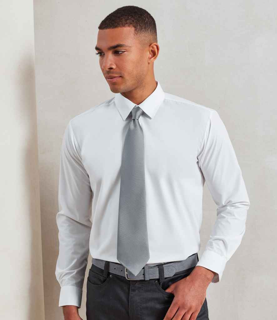 Premier 'Colours' Fashion Tie PR765 in Silver – model
