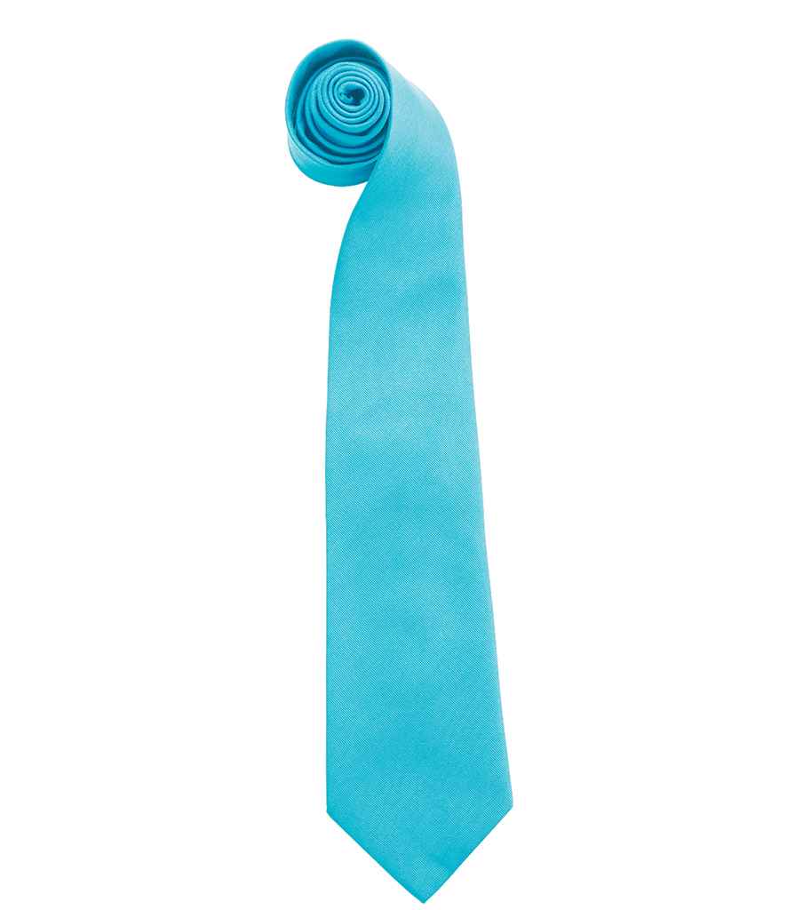 Premier 'Colours' Fashion Tie PR765 in Turquoise Blue – front