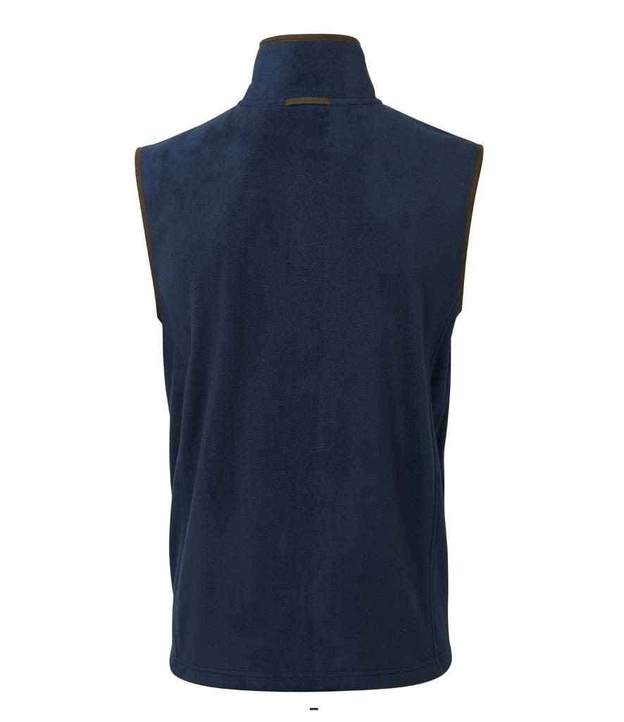 Premier Artisan Fleece Gilet PR803 in Navy/Brown – back