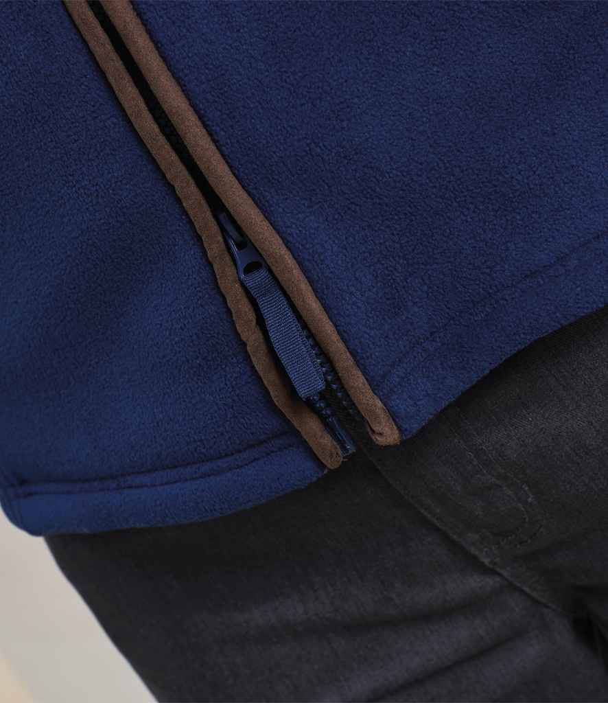 Premier Artisan Fleece Gilet PR803 in Navy/Brown – model (2)
