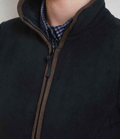 Premier Ladies Artisan Fleece Jacket PR824 in Black/Brown – model (3)