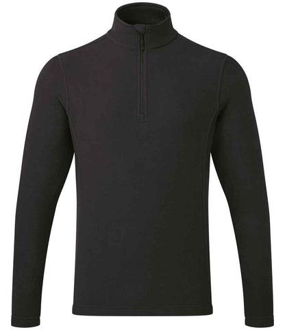 Premier Unisex Recyclight 1/4 Zip Fleece PR831 in Black – front