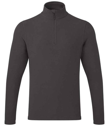 Premier Unisex Recyclight 1/4 Zip Fleece PR831 in Dark Grey – front