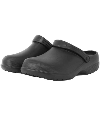 Premier Chef's Anti-Slip Anchor Clogs PR910 in Black – front