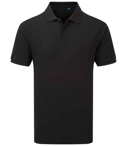 Premier Essential Unisex Polo Shirt PR995 in Black – front