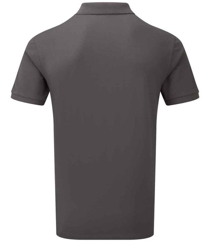 Premier Essential Unisex Polo Shirt PR995 in Dark Grey – back