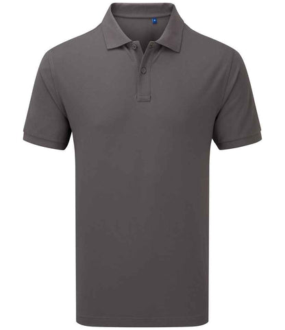 Premier Essential Unisex Polo Shirt PR995 in Dark Grey – front
