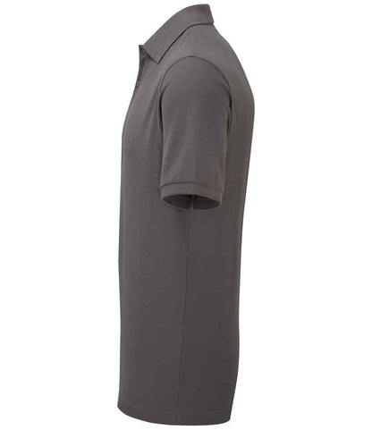 Premier Essential Unisex Polo Shirt PR995 in Dark Grey – side