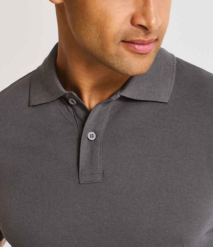 Premier Essential Unisex Polo Shirt PR995 in Dark Grey – model (3)