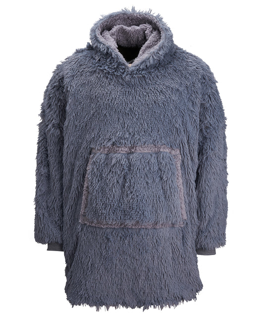 The Ribbon Oversized Cosy Reversible Shaggy Sherpa Hoodie - RI001