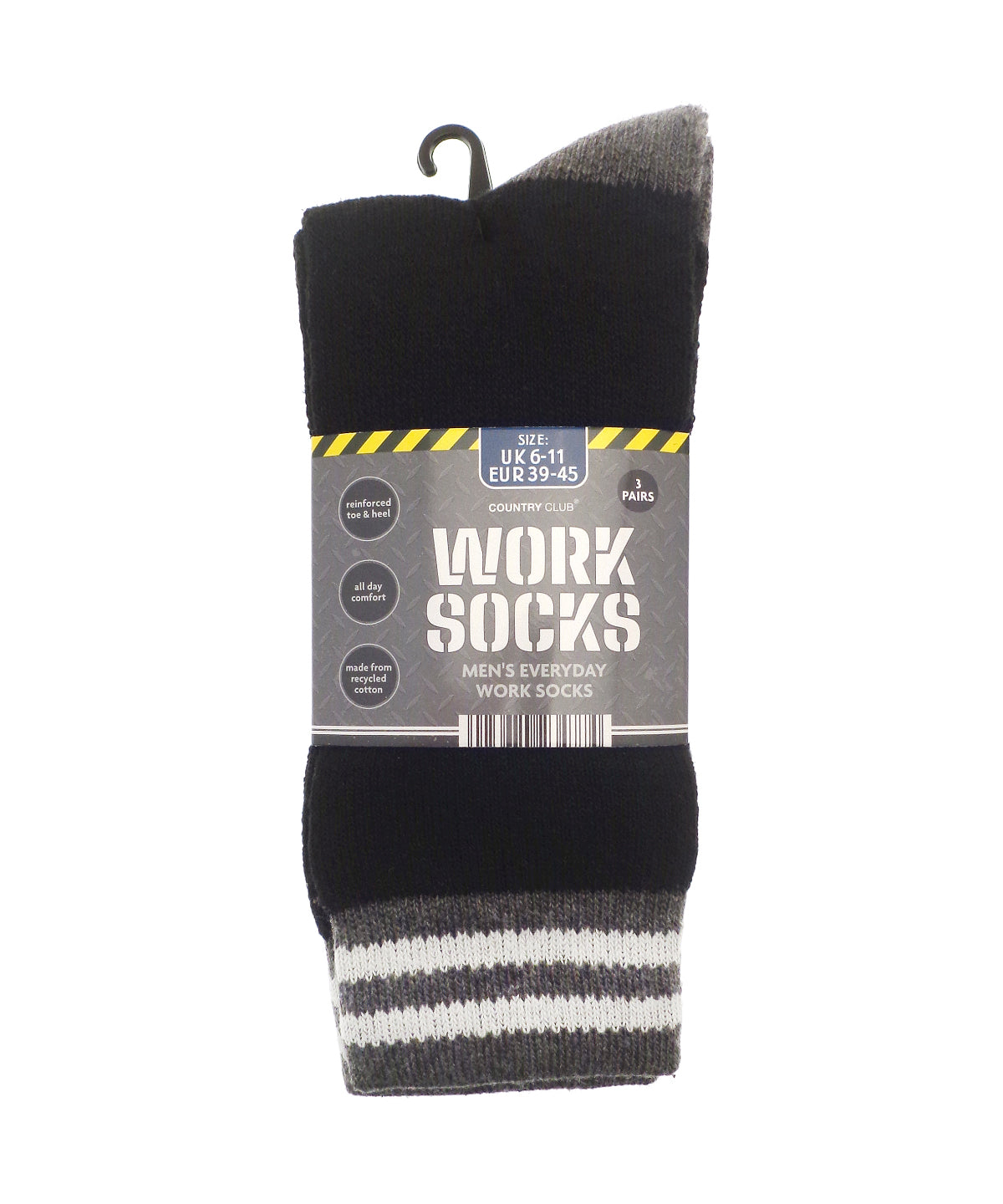 Men’s 3-Pack Work Socks (Recycled Cotton) - RI024
