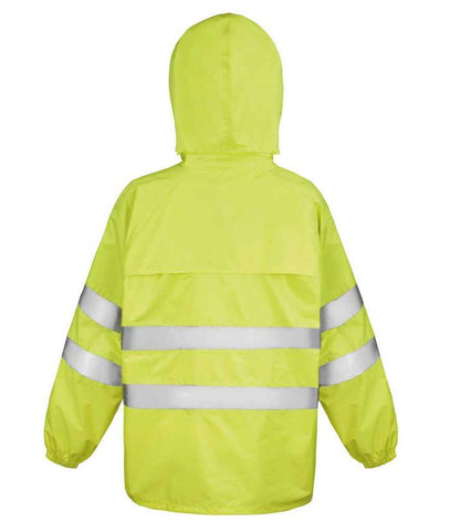 Result Safe-Guard Hi-Vis Waterproof Suit RS216 in Yellow – back
