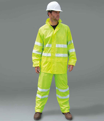 Result Safe-Guard Hi-Vis Waterproof Suit RS216 in Yellow – model