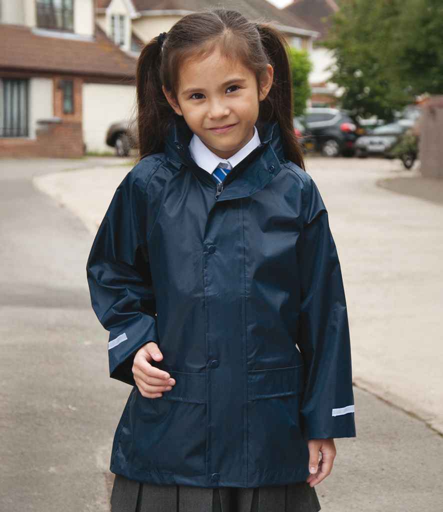 Result Core Kids Waterproof Over Jacket RS227B in Navy – model