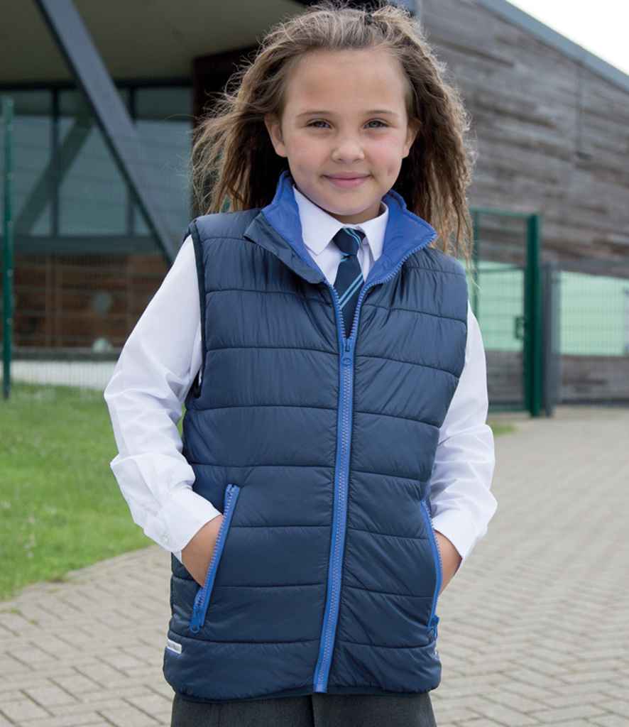 Result Core Kids Padded Bodywarmer RS234B in Navy/Royal Blue – model