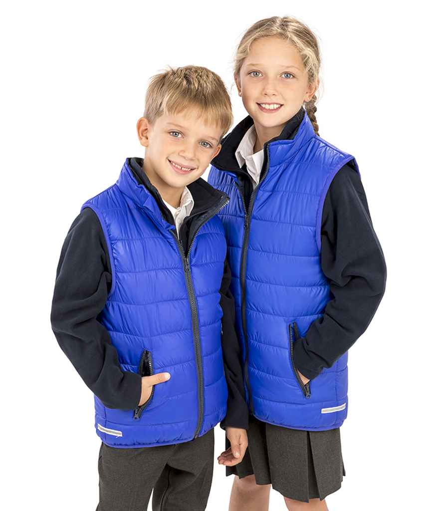 Result Core Kids Padded Bodywarmer RS234B in Royal Blue/Navy – model