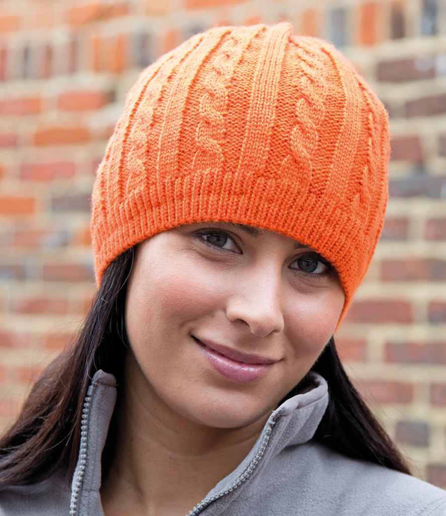 Result Mariner Knitted Hat RS370 in Burnt Orange – model