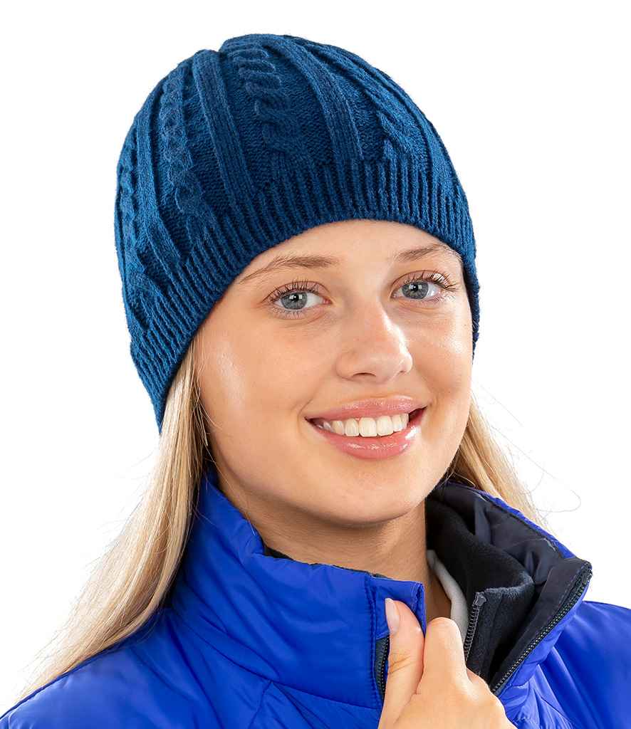 Result Mariner Knitted Hat RS370 in Navy – model