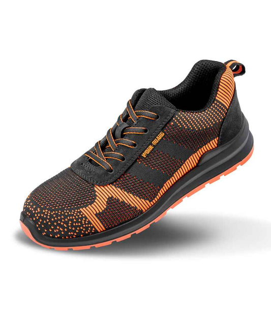 Result Work-Guard Hardy SRA SB Safety Trainers RS457 in Black/Orange – front