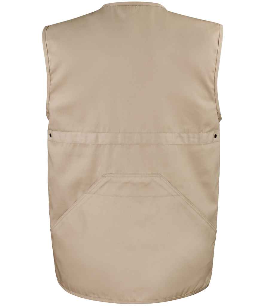 Result Work-Guard Safari Waistcoat RS45 in Camel – back