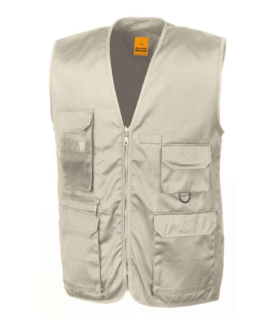 Result Work-Guard Safari Waistcoat RS45 in Camel – front