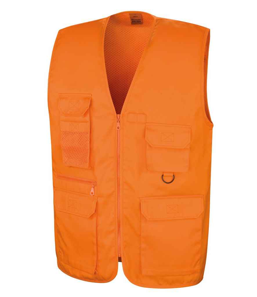 Result Work-Guard Safari Waistcoat RS45 in Orange – front