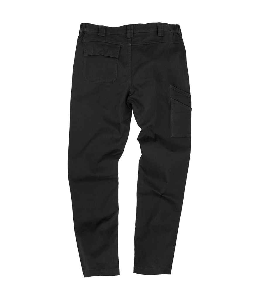 Result Work-Guard Super Stretch Slim Chino Trousers RS470M in Black – back