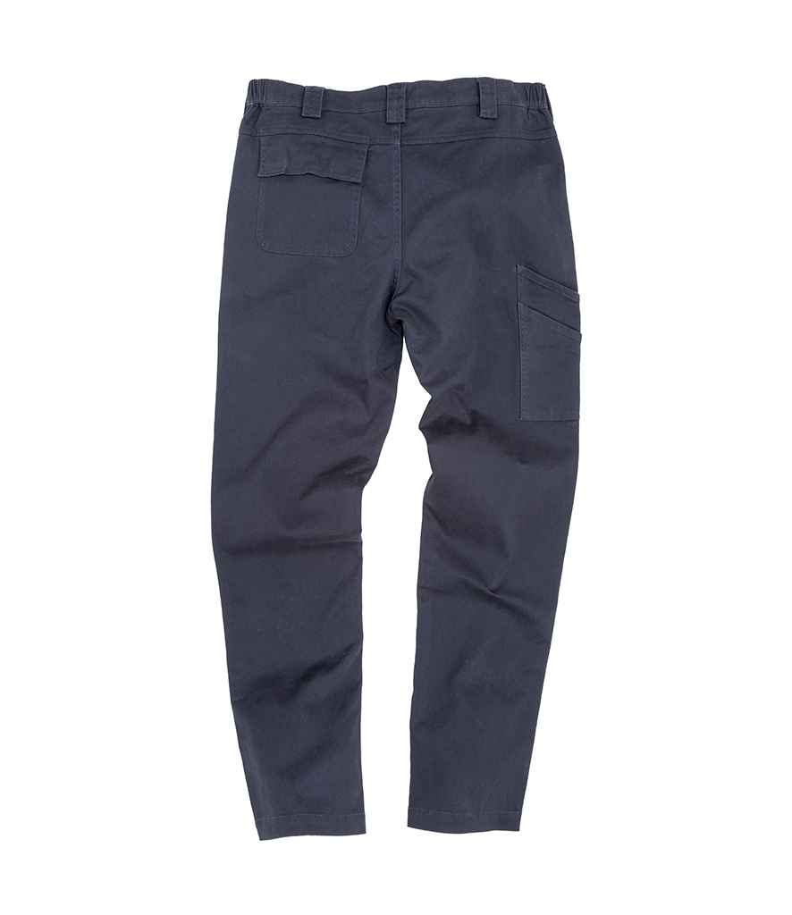 Result Work-Guard Super Stretch Slim Chino Trousers RS470M in Navy – back