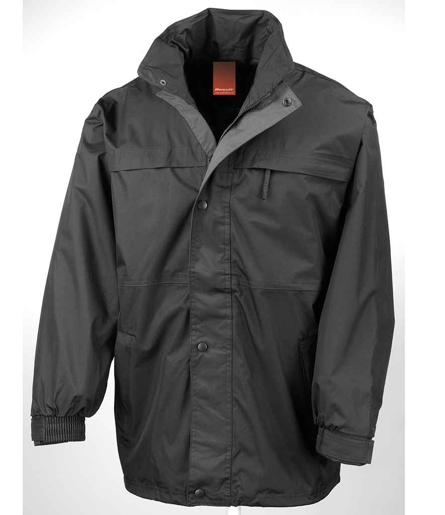 Result Multi-Function Midweight Jacket RS67 in Black/Grey – front