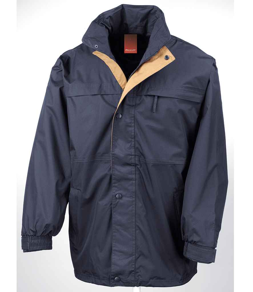 Result Multi-Function Midweight Jacket RS67 in Navy/Sand – front