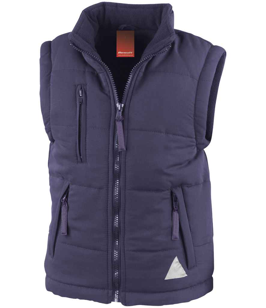 Result Kids Ultra Padded Bodywarmer RS88B in Navy – front