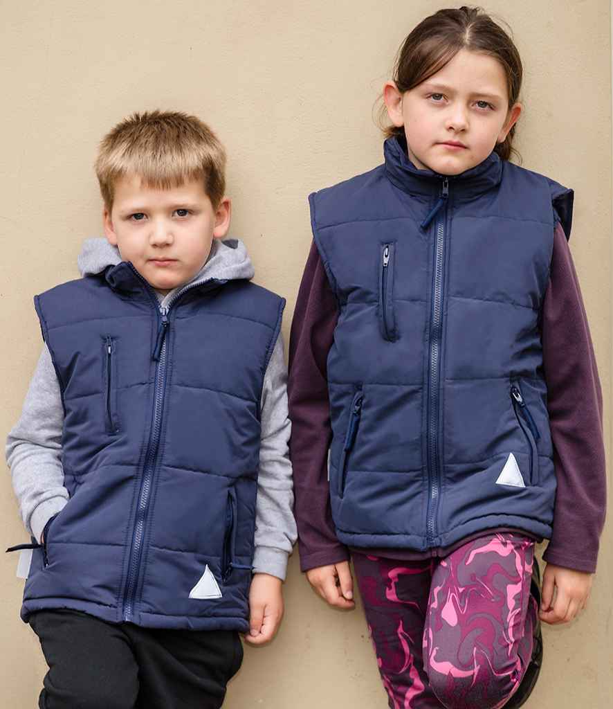 Result Kids Ultra Padded Bodywarmer RS88B in Navy – model (2)