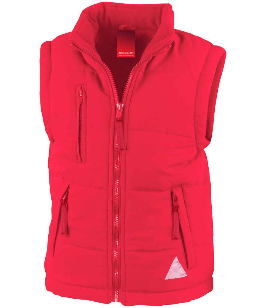 Result Kids Ultra Padded Bodywarmer RS88B in Red – front