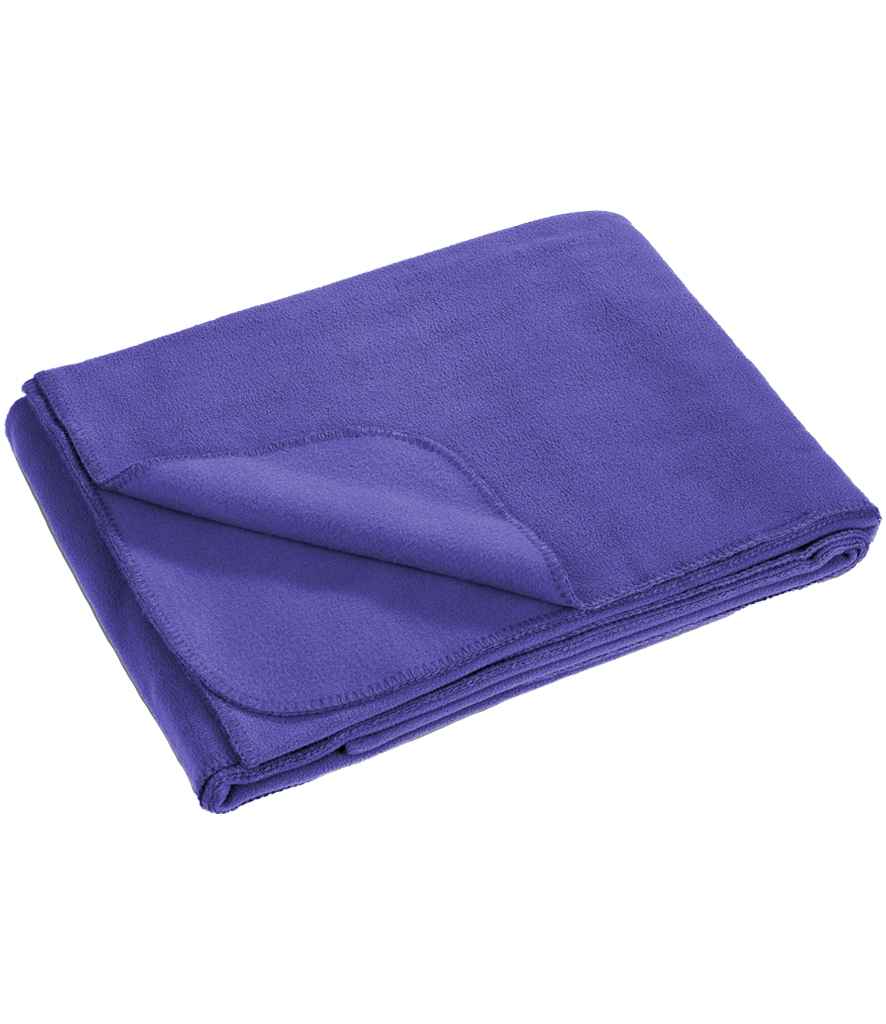 Result Recycled Polarthermic Fleece Blanket RS939 in Purple – front