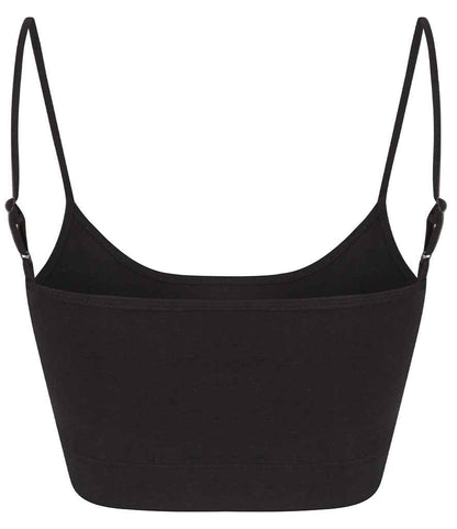 SF Clothing Ladies Sustainable Fashion Cropped Cami Vest Top SK230 in Black – back