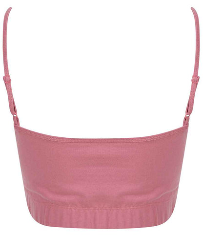 SF Clothing Ladies Sustainable Fashion Cropped Cami Vest Top SK230 in Dusky Pink – back