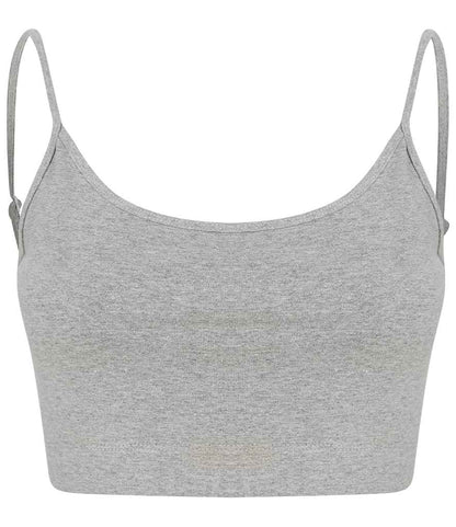 SF Clothing Ladies Sustainable Fashion Cropped Cami Vest Top SK230 in Heather Grey – front
