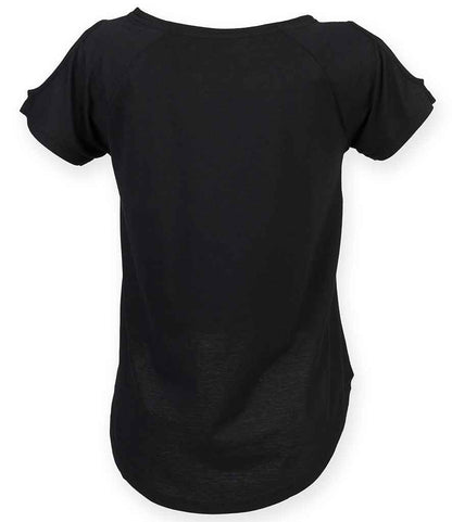 SF Clothing Ladies Drop Tail T-Shirt SK233 in Black – back