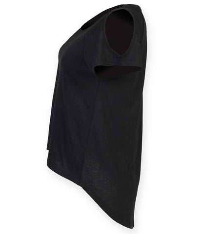 SF Clothing Ladies Drop Tail T-Shirt SK233 in Black – side