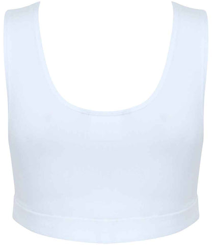 SF Clothing Ladies Fashion Crop Top SK236 in White/White – back