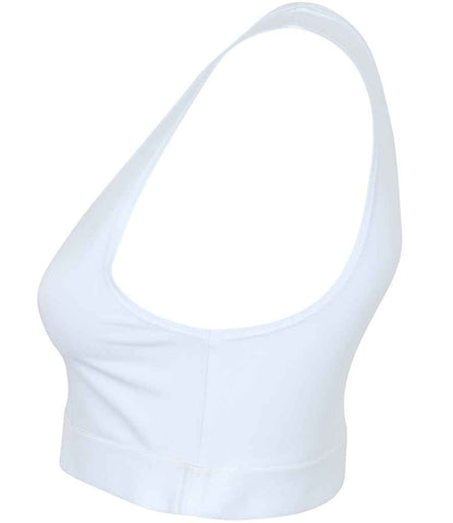 SF Clothing Ladies Fashion Crop Top SK236 in White/White – side
