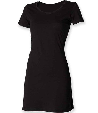 SF Clothing Ladies T-Shirt Dress SK257 in Black – front
