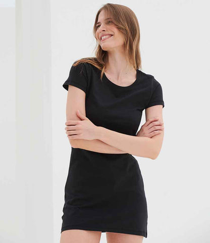 SF Clothing Ladies T-Shirt Dress SK257 in Black – model (2)