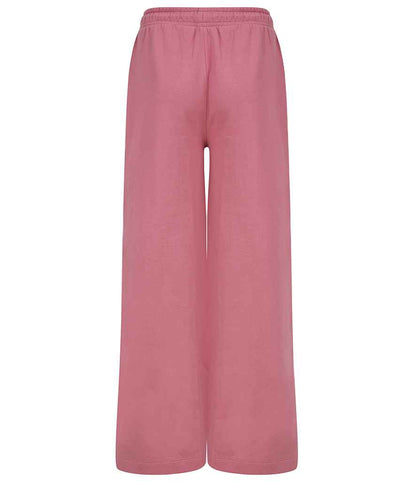 SF Clothing Ladies Sustainable Fashion Wide Leg Joggers SK431 in Dusky Pink – back