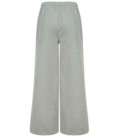 SF Clothing Ladies Sustainable Fashion Wide Leg Joggers SK431 in Heather Grey – back