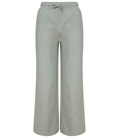SF Clothing Ladies Sustainable Fashion Wide Leg Joggers SK431 in Heather Grey – front