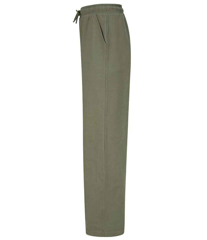 SF Clothing Ladies Sustainable Fashion Wide Leg Joggers SK431 in Khaki – side